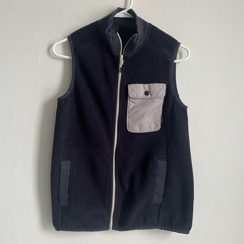 MEDIUM Cotopaxi women’s fleece zip up vest blue pocket